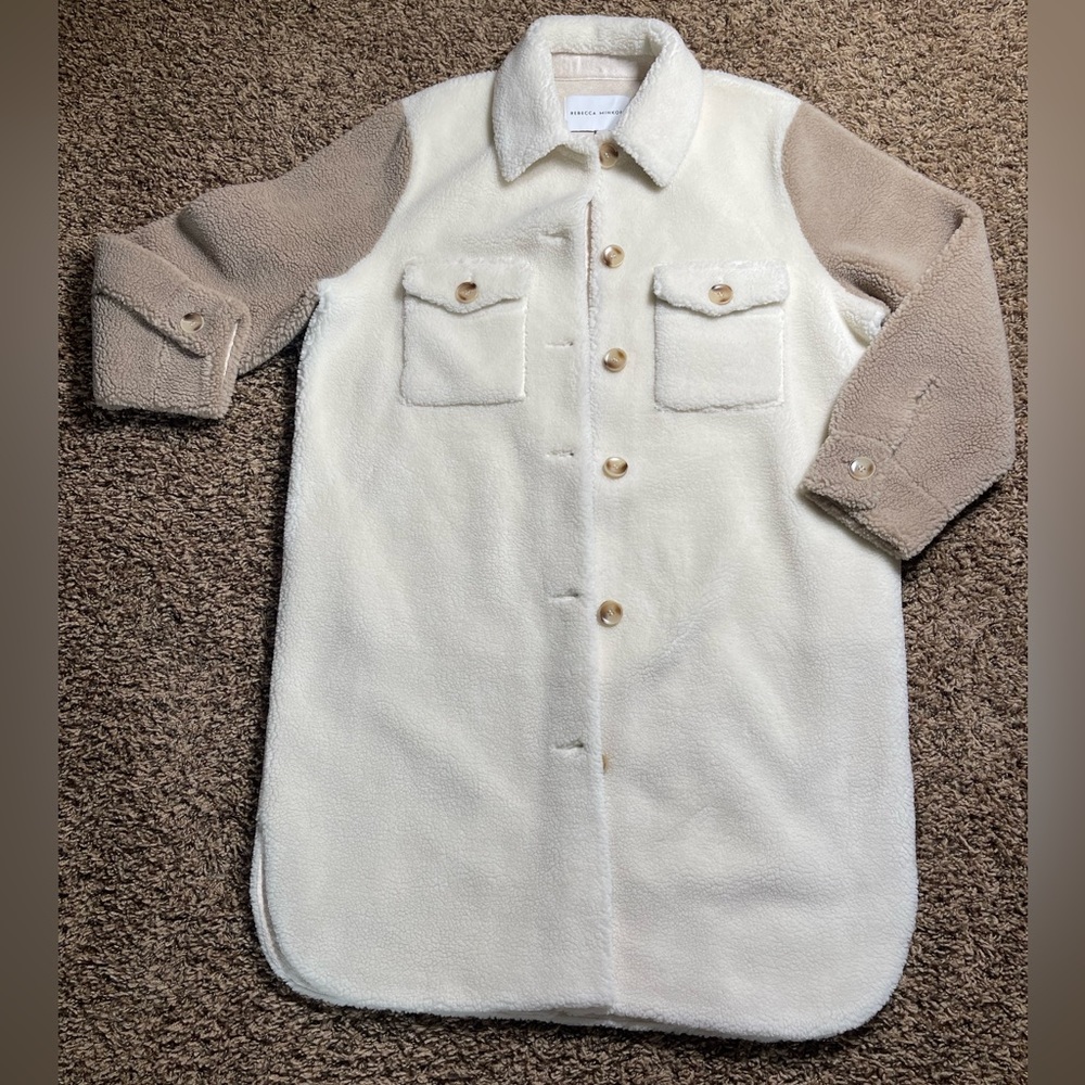 Rebecca Minkoff Plush Long Shirt Jacket